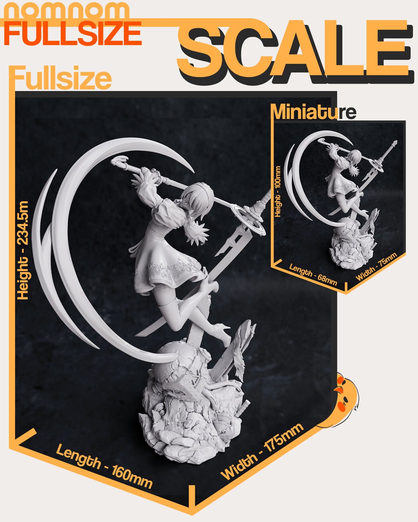 Female Combat Android Statue Model Kit by Nomnom Figures