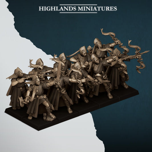 Aegean Maids with Bows from Aegean Elves  by Highland Miniatures
