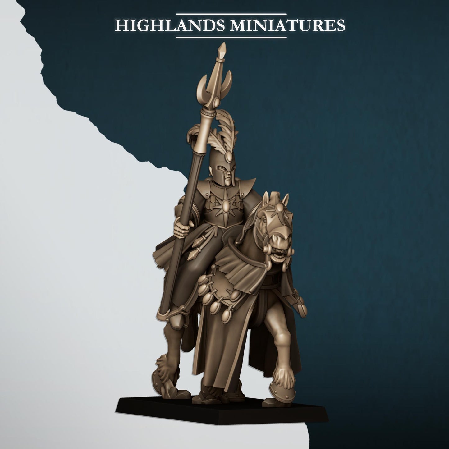 Mounted Aegean Mage on Horse  by Highland Miniatures