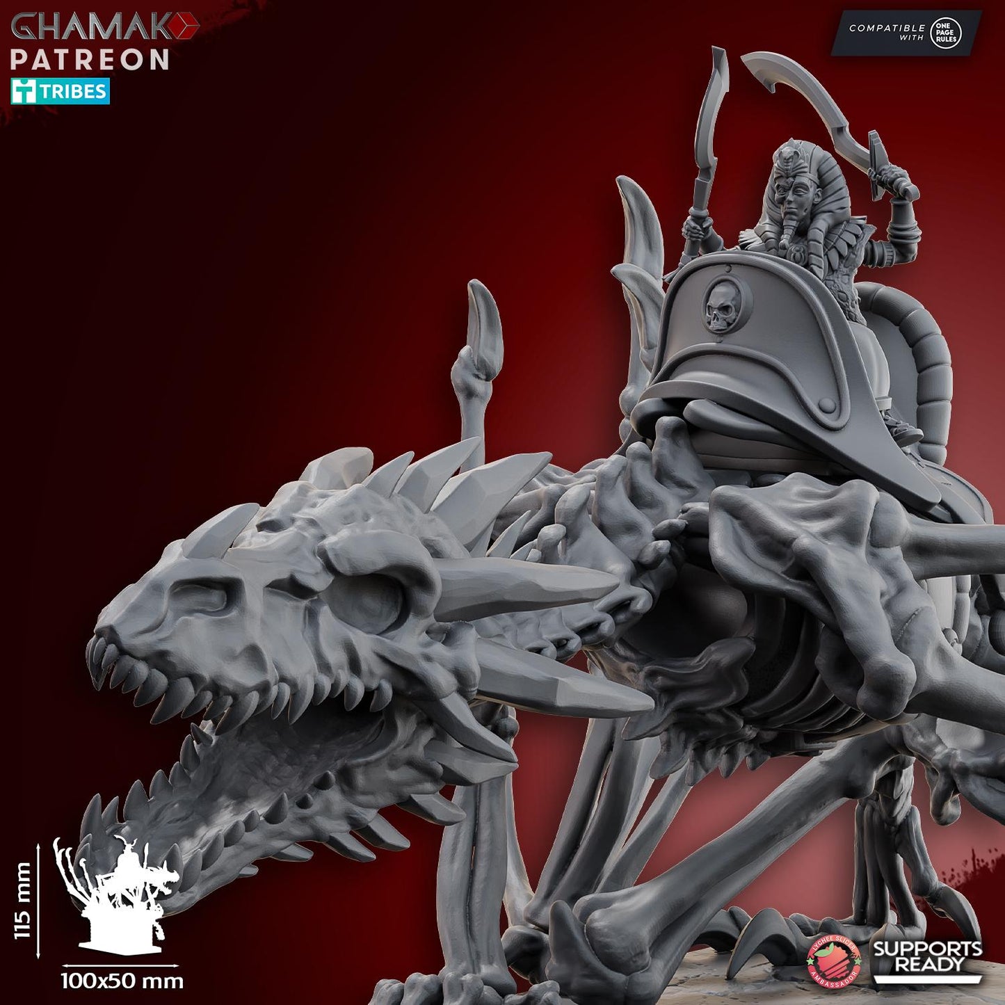 God-king on Dragon by Ghamak Miniatures