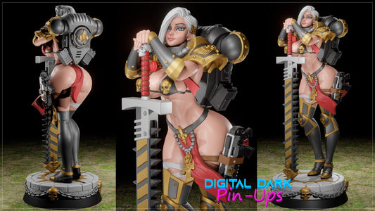 Battle Thick Pin Up Miniature Statue Kit