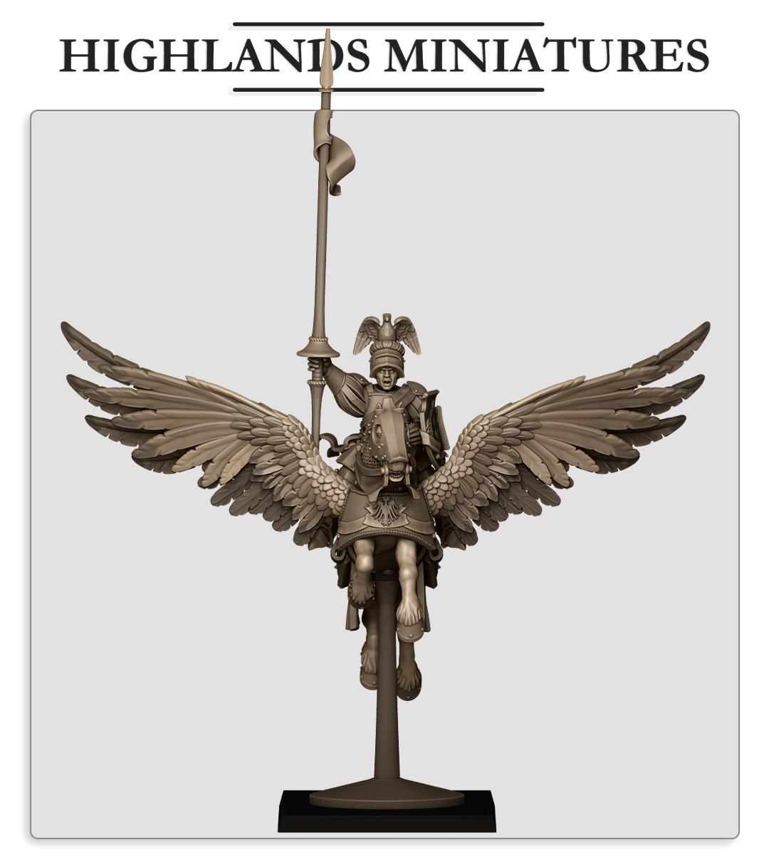 Sunland General on Pegasus   by Highland Miniatures