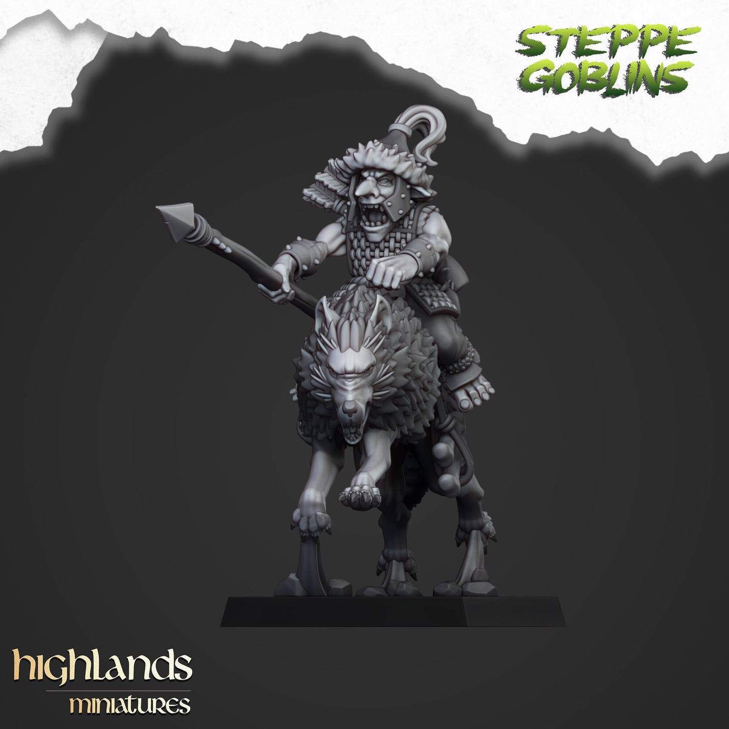 Mounted Steppe Goblins Wolf Calvary Unit By Highland Miniatures