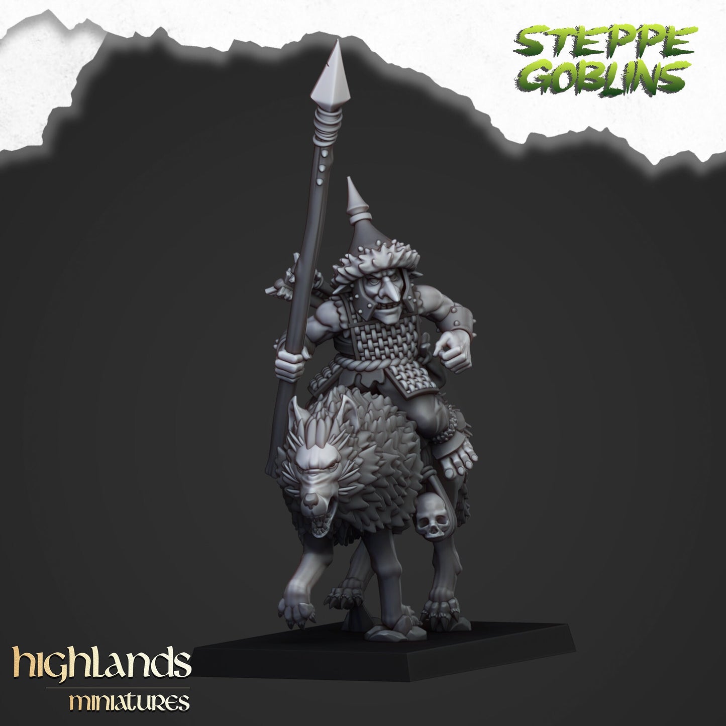 Mounted Steppe Goblins Wolf Calvary Unit By Highland Miniatures