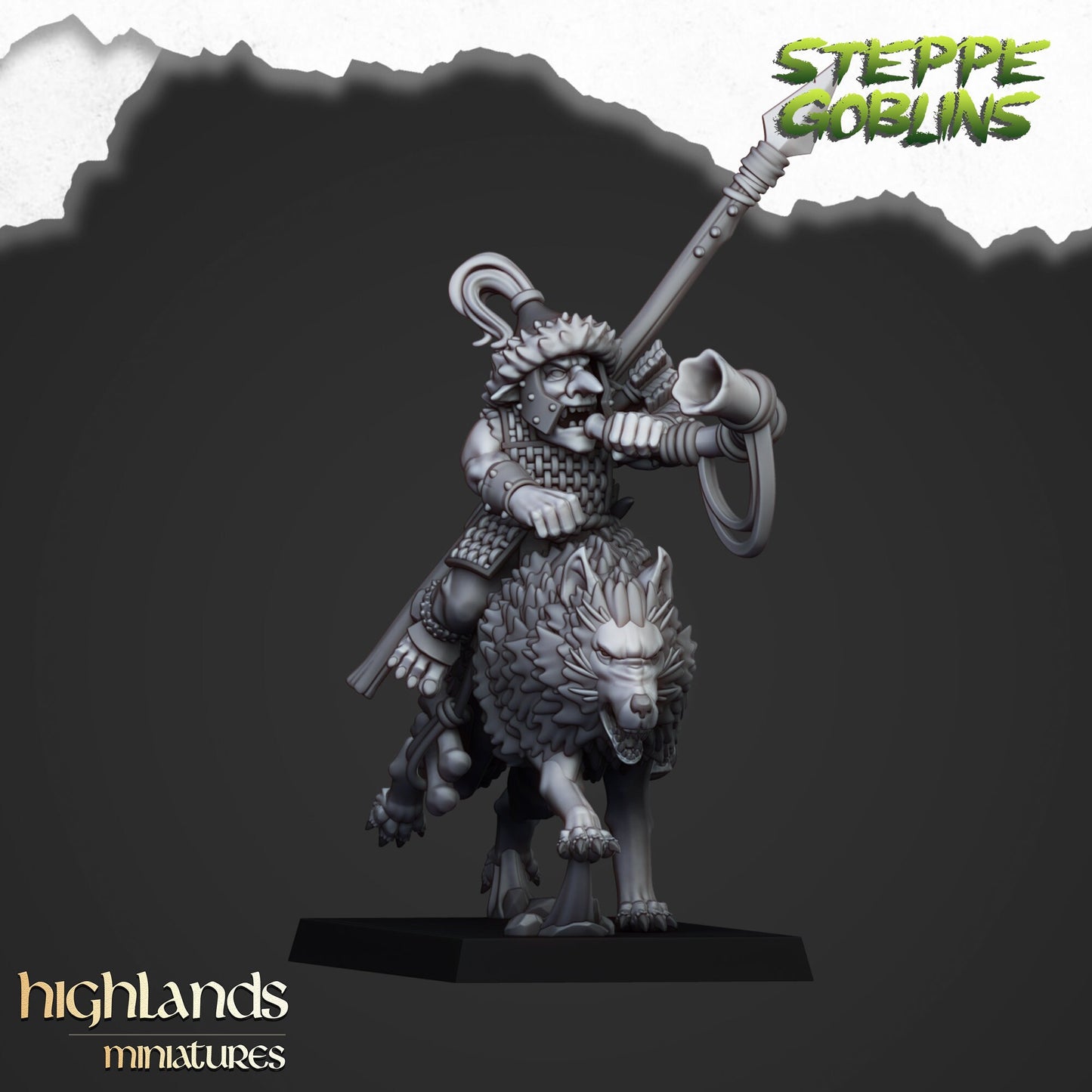 Mounted Steppe Goblins Wolf Calvary Unit By Highland Miniatures
