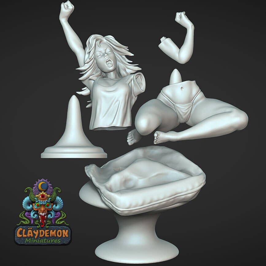 Game Night Statue Model Kit by Claydemon miniatures