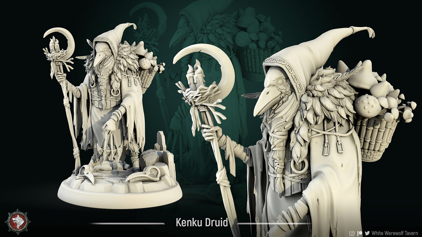 Kenku Druid from "Raven Invasion" by White Werewolf Tavern Miniatures RPG