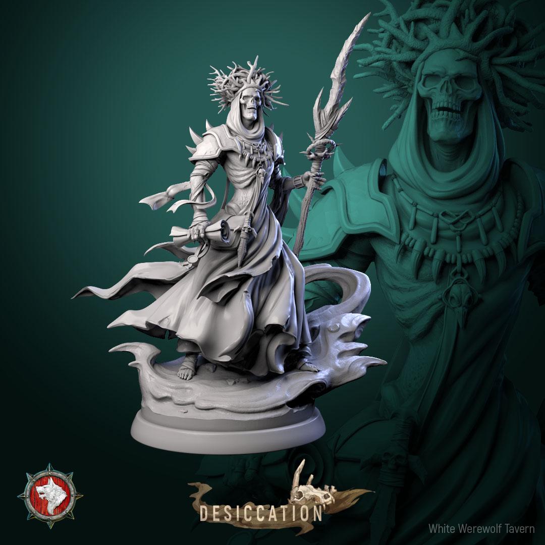 Dry Lich from "Desiccation" by White Werewolf Tavern Miniatures