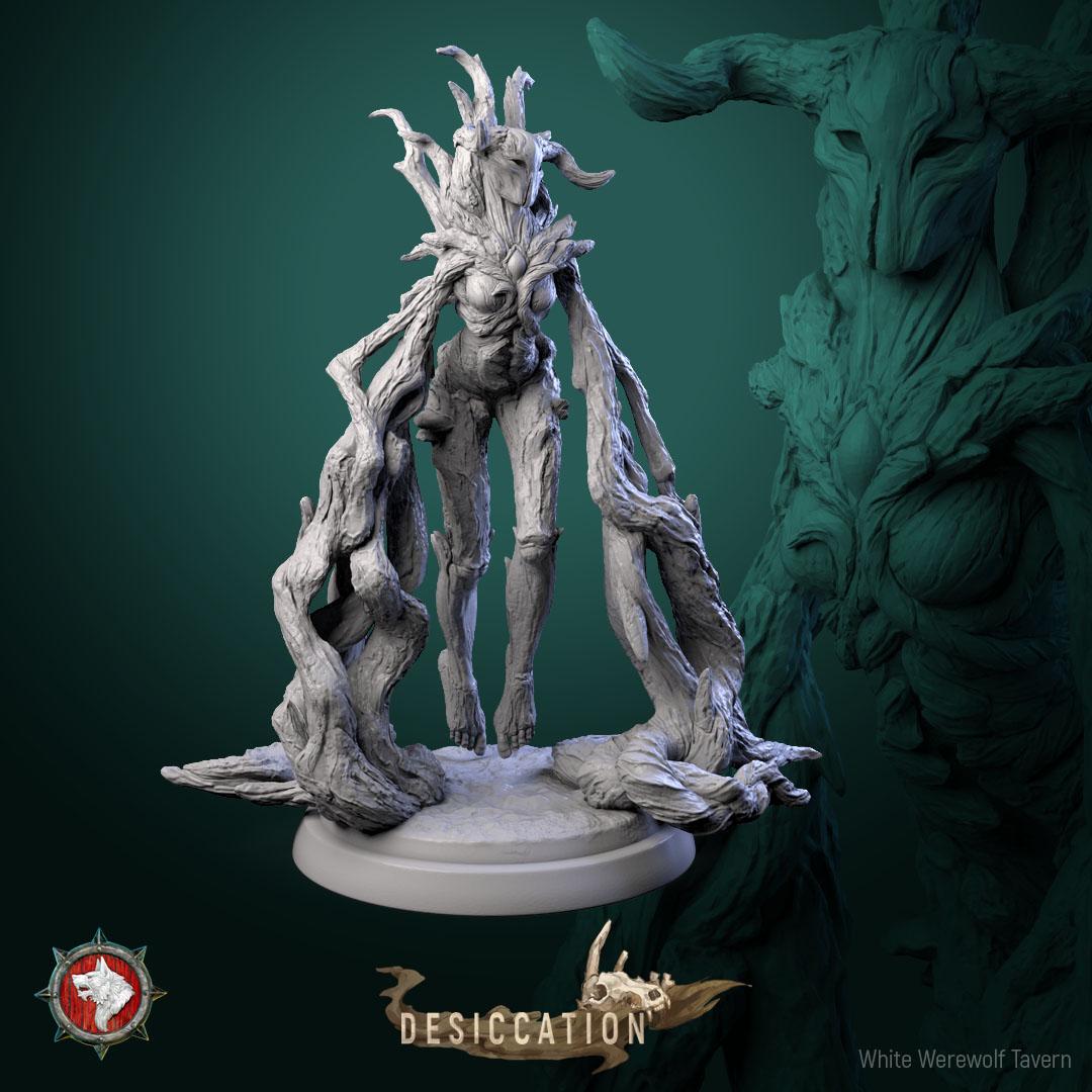 Infected Driade from "Desiccation" by White Werewolf Tavern Miniatures
