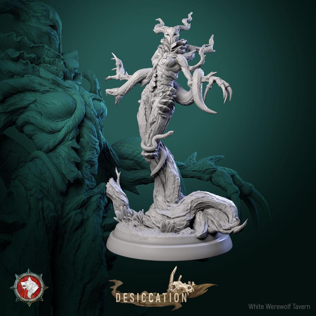 Infected Driade from "Desiccation" by White Werewolf Tavern Miniatures
