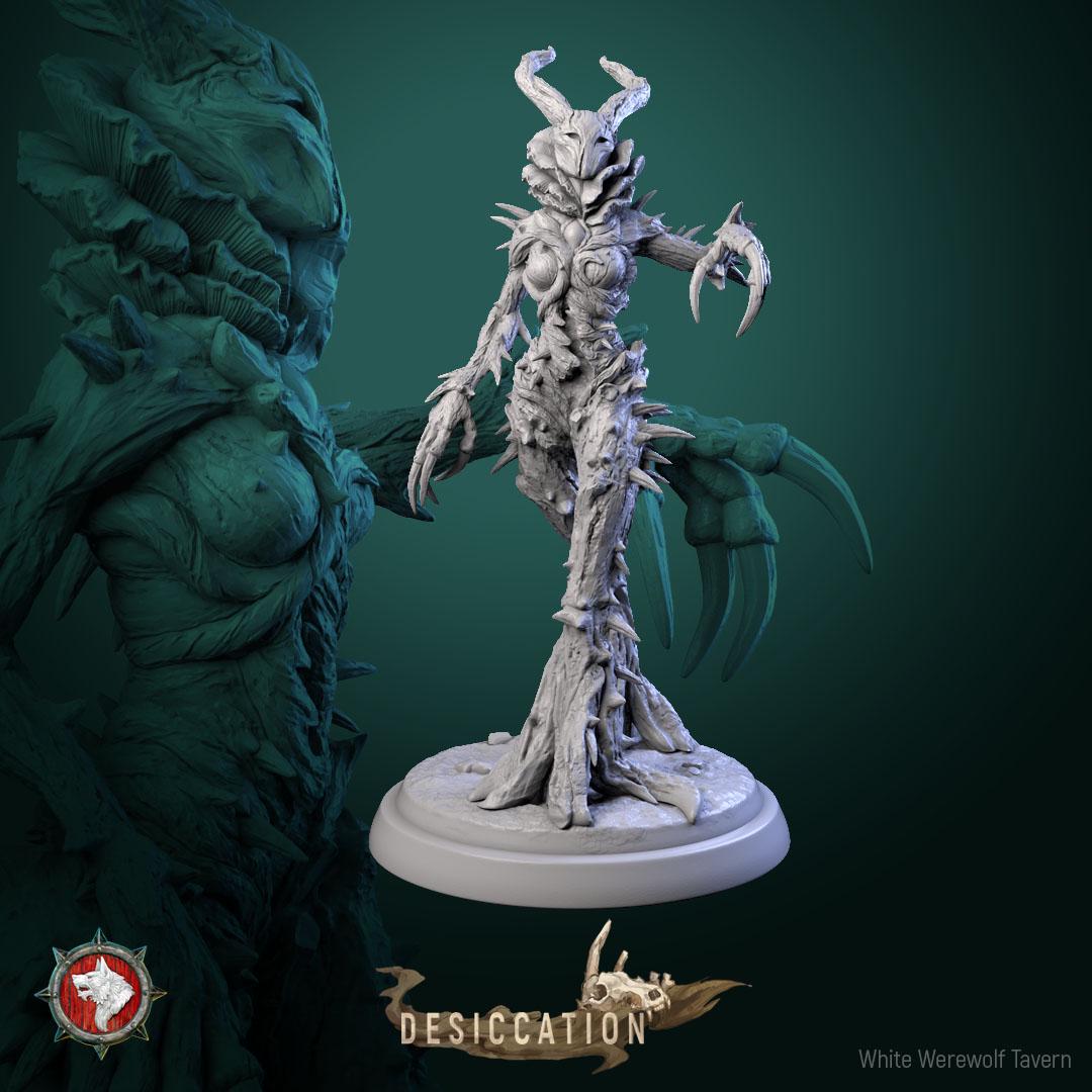 Infected Driade from "Desiccation" by White Werewolf Tavern Miniatures