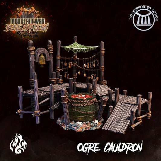 Ogre Cauldron from "Mountain War" by Crippled God Foundry Miniatures