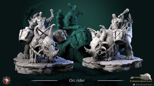 Orc Rider from "Furious Dead Clan" by White Werewolf Tavern Miniatures