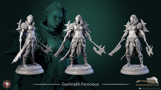 Gashnakh The Freocious from "Furious Dead Clan" by White Werewolf Tavern Miniatures