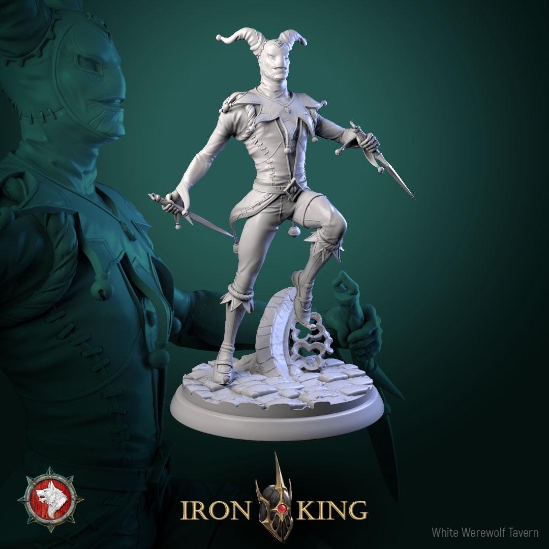 Jester killer from "Iron King" by White Werewolf Tavern Miniatures