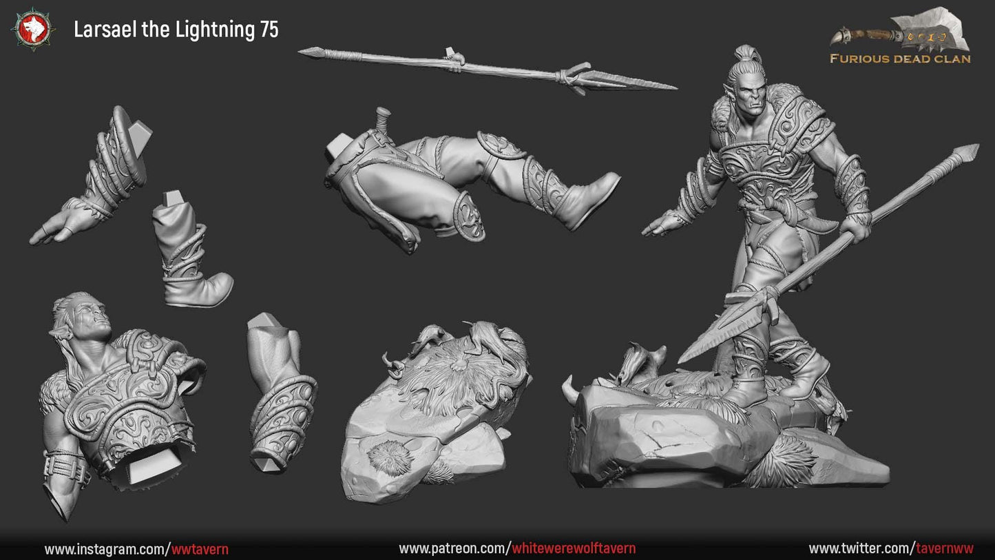 Larsael the Lightning from "Furious Dead clan" by White Werewolf Tavern Miniatures