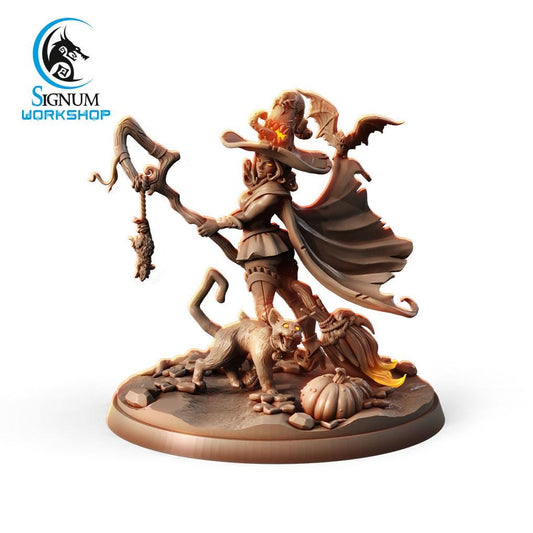 Kira, the witch patroness of cats from "Witches Sabbath" by Signum Workshop Miniatures