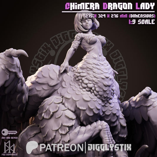 Chimera Dragon Lady by Jigglystix Pin Up Factory Miniatures