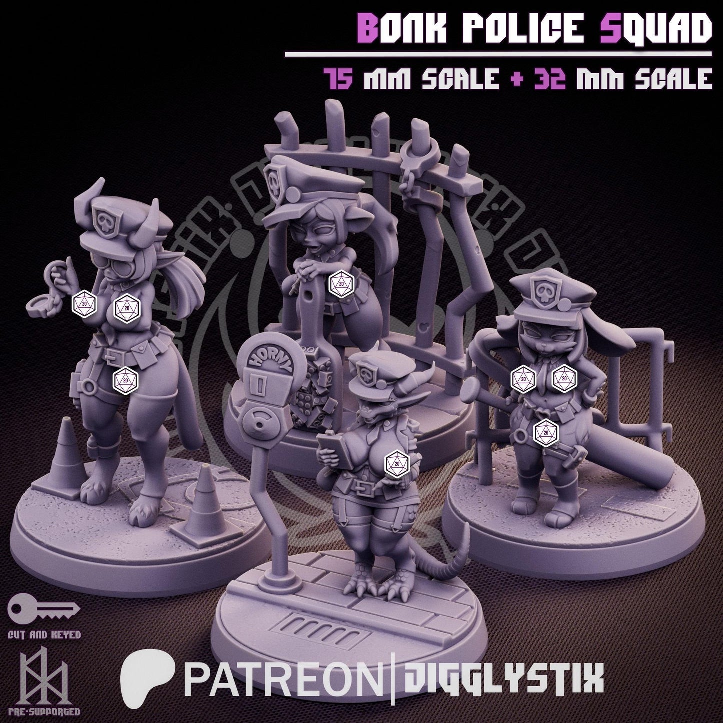 Bonk Police Squad by Jigglystix Pin Up Factory