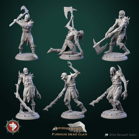 Corrupted Orcs from "Furious Dead Clan" by White Werewolf Tavern Miniatures
