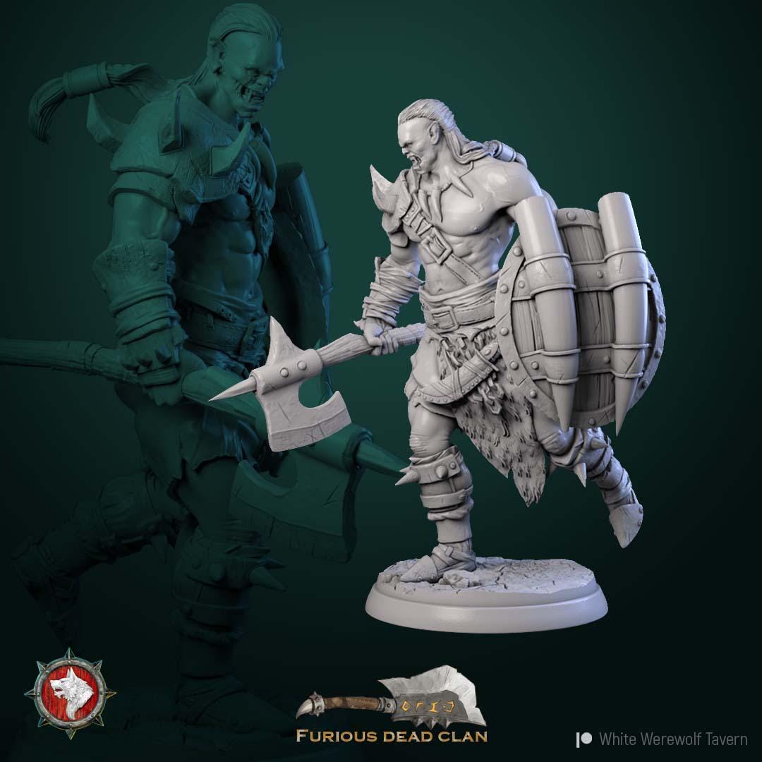 Orc Warriors from "Furiouse Dead Clan" by White Werewolf Tavern Miniatures