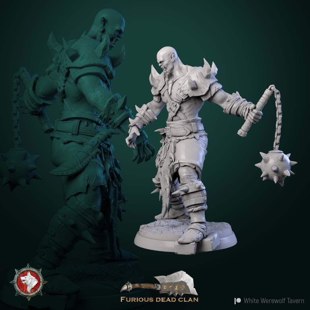 Orc Warriors from "Furiouse Dead Clan" by White Werewolf Tavern Miniatures