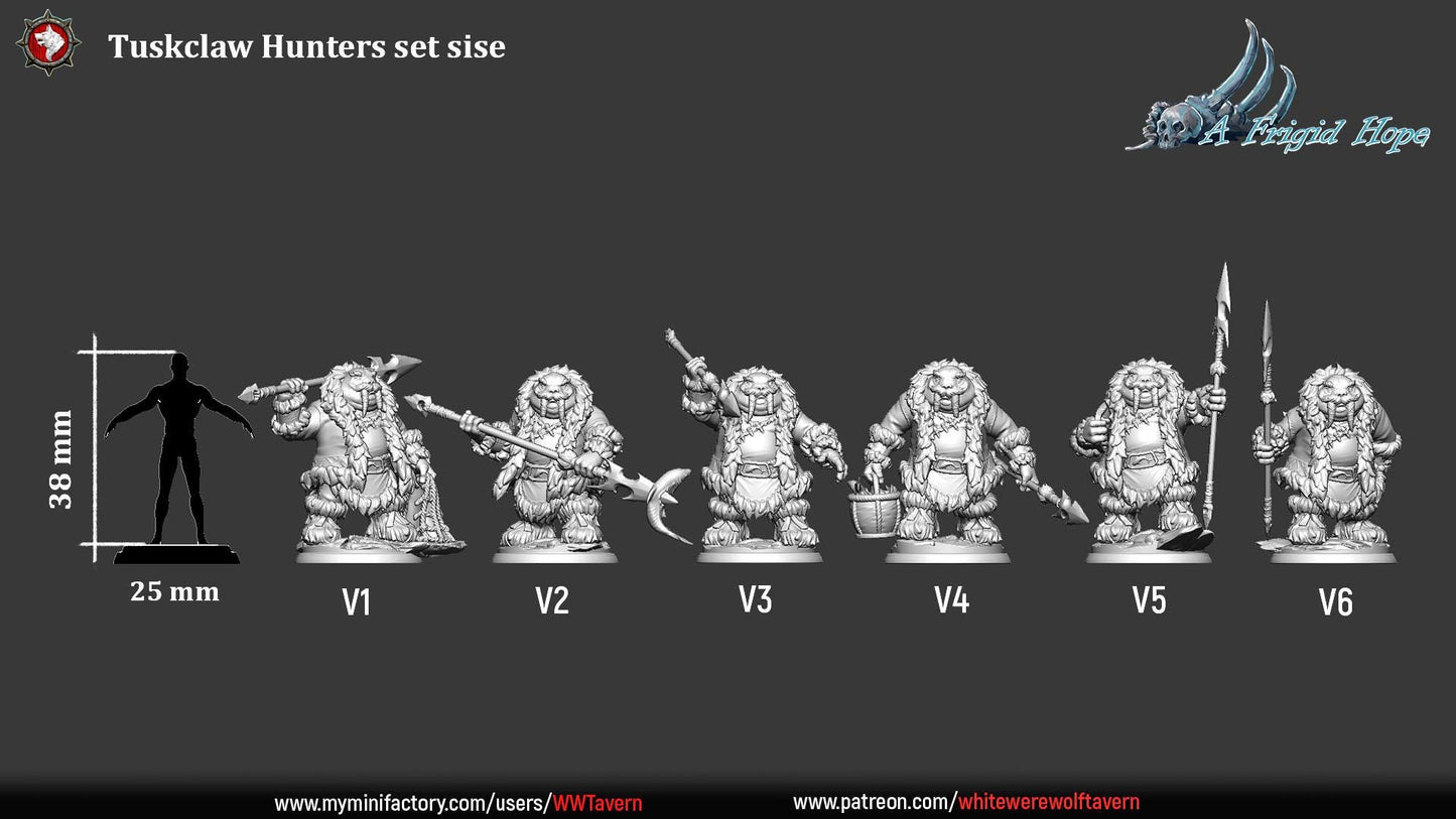 Tuskclaw Hunters from "A Frigid Hope" by White Werewolf Tavern Miniatures
