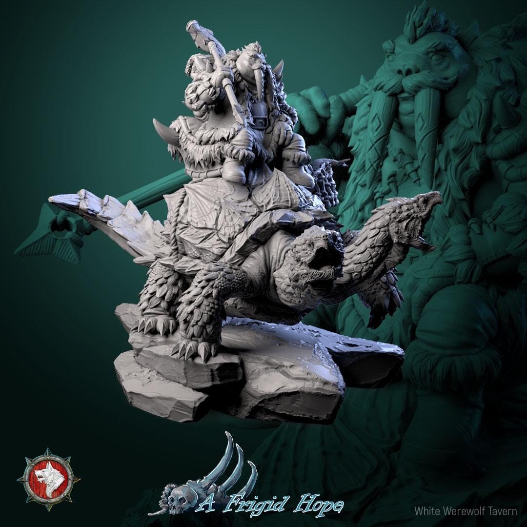 Bjorik, The Glacilal Nomad from "A Frigid Hope" by White Werewolf Tavern Miniatures