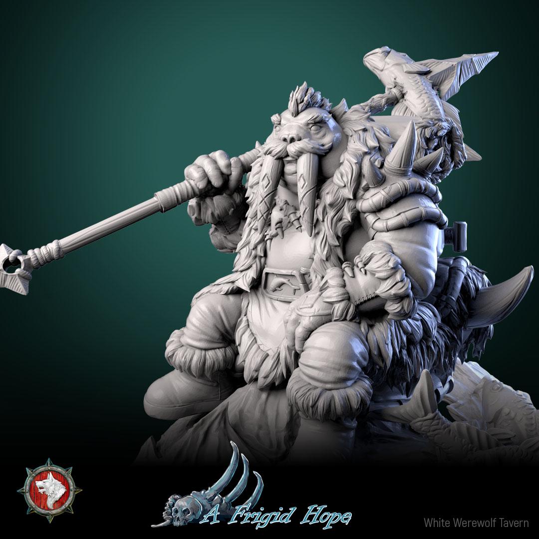 Bjorik, The Glacilal Nomad from "A Frigid Hope" by White Werewolf Tavern Miniatures