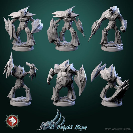 Crysalith Guardians from "A Frigid Hope" by White Werewolf Tavern Miniatures