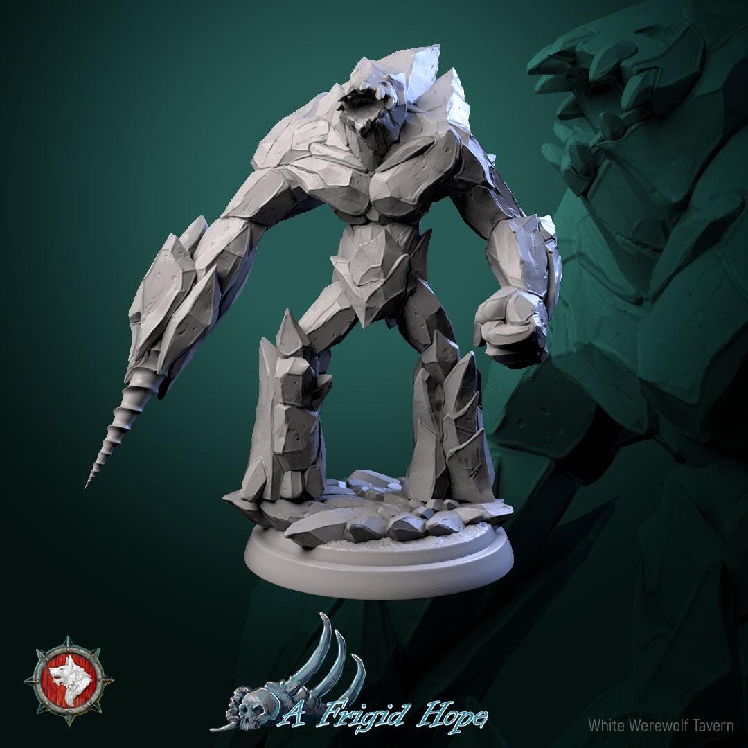 Crysalith Guardians from "A Frigid Hope" by White Werewolf Tavern Miniatures