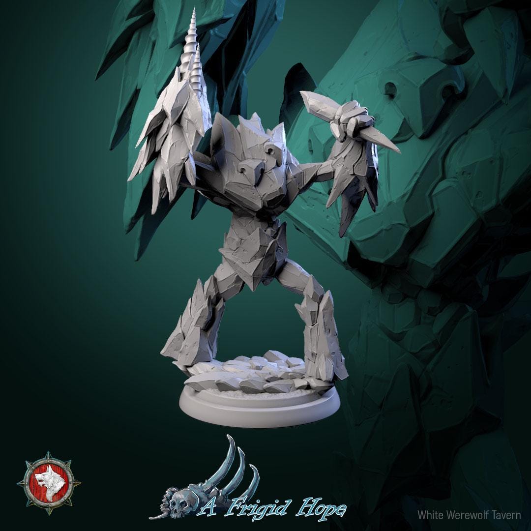 Crysalith Guardians from "A Frigid Hope" by White Werewolf Tavern Miniatures