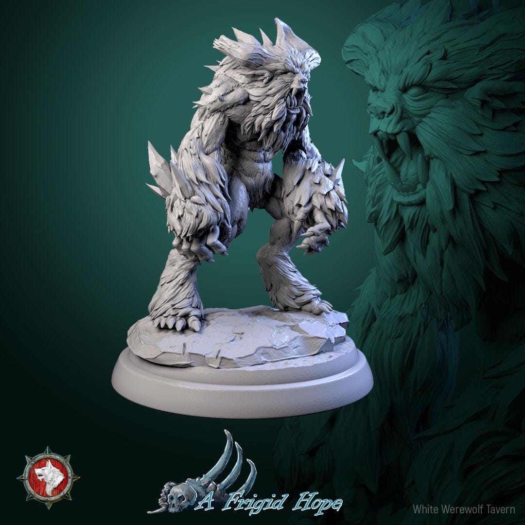 Winterbeasts from "A Frigid Hope" by White Werewolf Tavern Miniatures