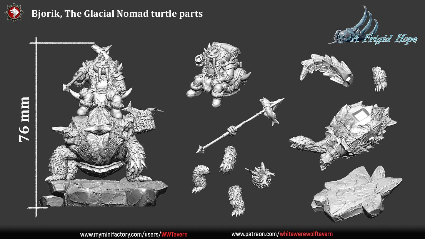 Bjorik, The Glacilal Nomad from "A Frigid Hope" by White Werewolf Tavern Miniatures