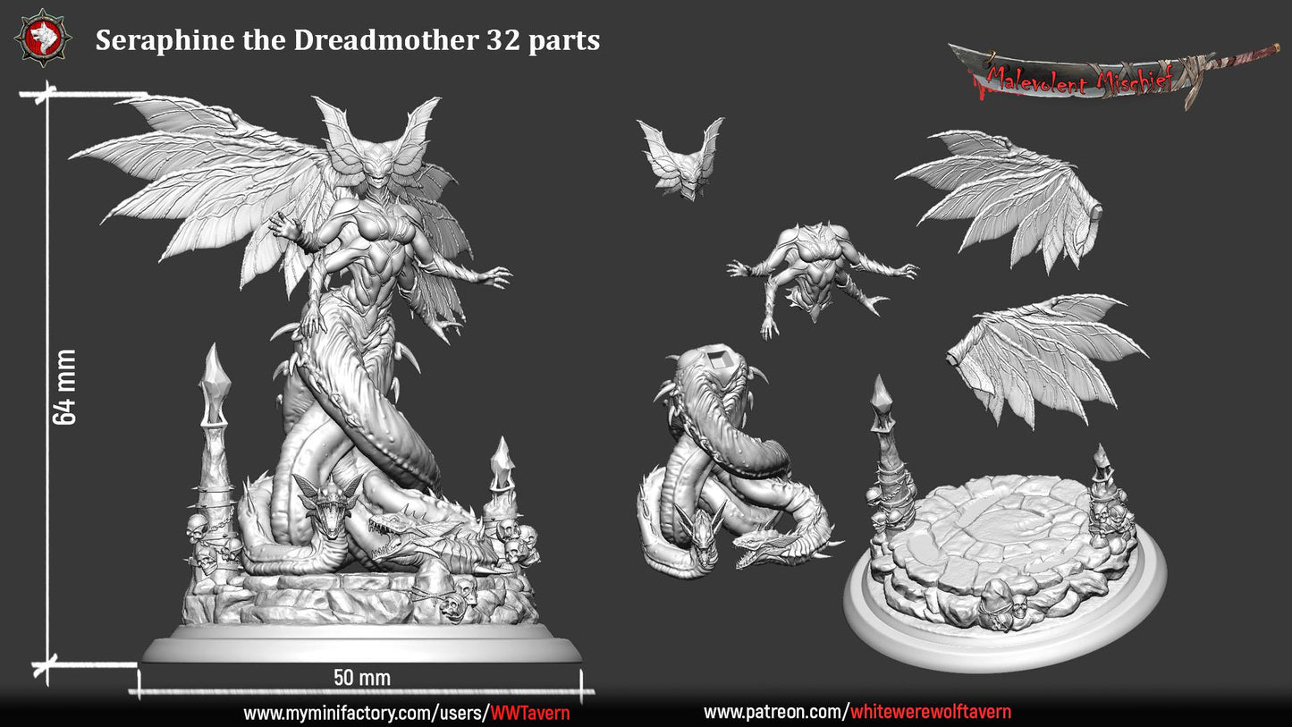 Seraphine the Dreadmother from "Malevolent Mischief" by White Werewolf Tavern Miniatures