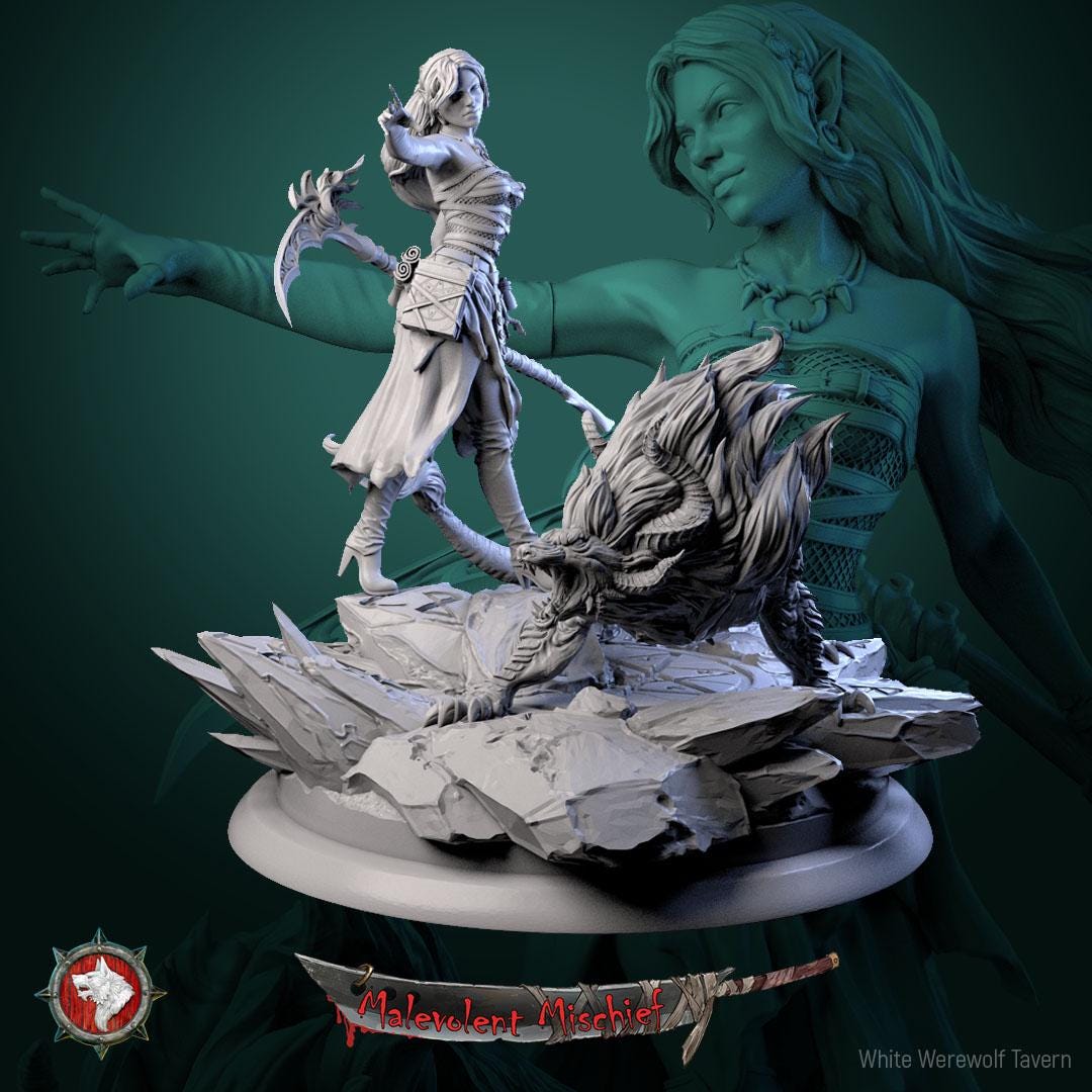 Alberta the Soulflayer from "Malevolent Mischief" by White Werewolf Tavern Miniatures