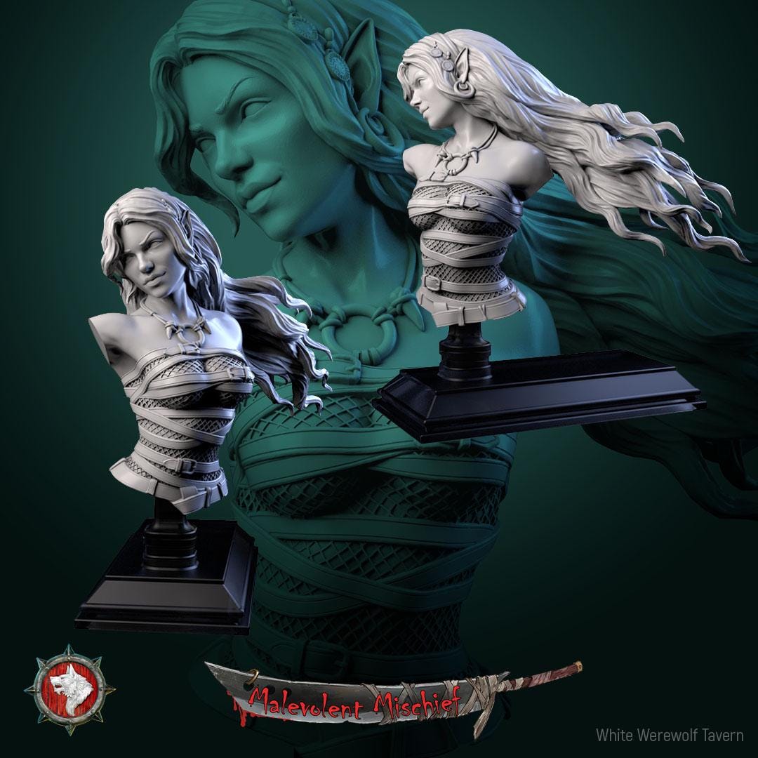 Alberta the Soulflayer from "Malevolent Mischief" by White Werewolf Tavern Miniatures
