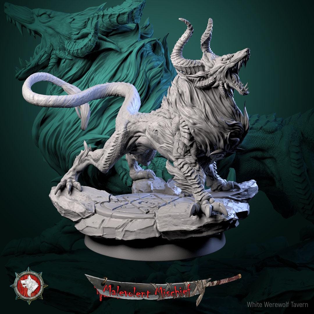 Infernal hounds from "Malevolent Mishcief" by White Werewolf Tavern Minitaures