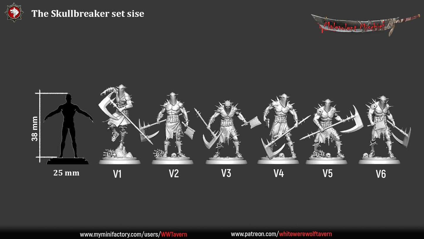 The Skull Breakers from "Malevolent Mischief" by White Werewolf Tavern Miniatures