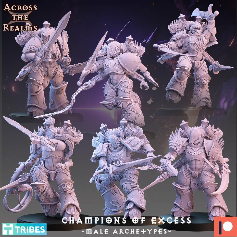 Champions of Excess - Male Archetypes Legionaries of Excess by Across the Realms Miniatures