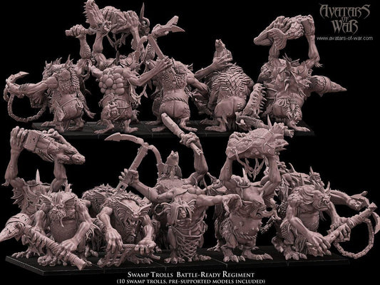 Swamp Trolls Unit Battle Ready by Avatars of War Miniatures