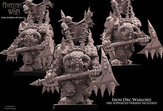 Iron Orc Warlord  by Avatars of War Miniatures