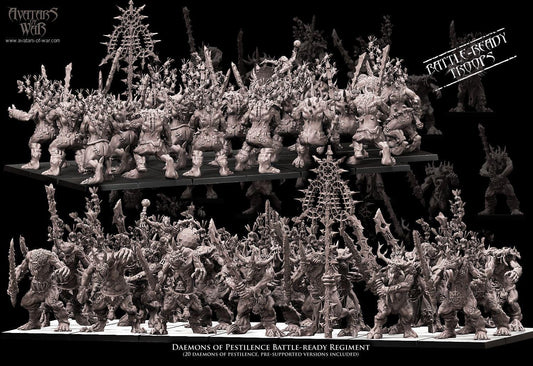 Daemons of Pestilence Unit Battle Ready by Avatars of War Miniatures