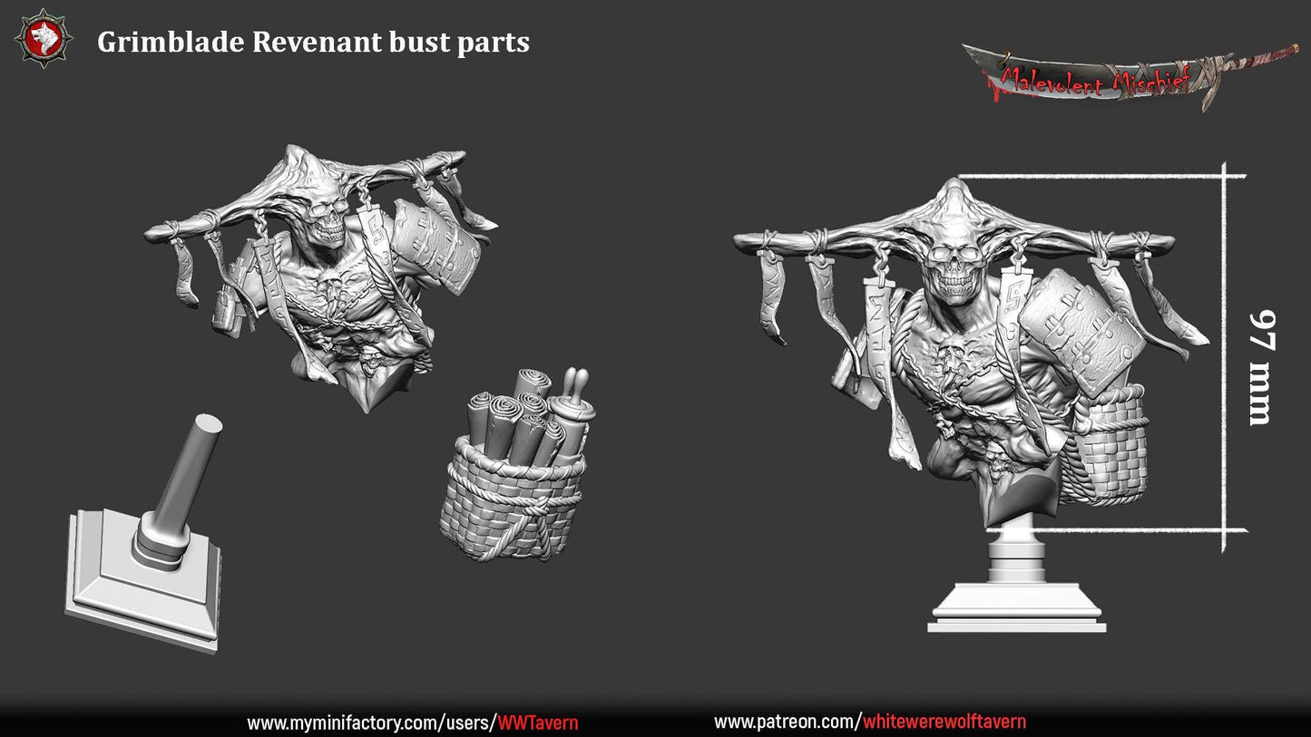 Grimblade Revenant from "Malevolent Mischief" by White Werewolf Tavern Miniatures