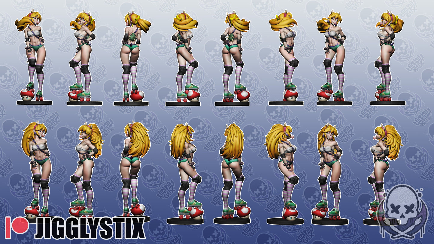 Roller Derby Princess Statue Model Kit by Jigglystix Pin Up Factory