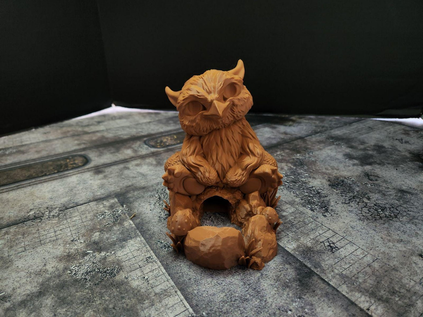 Baby Owl Bear 3D Printed Dice Tower by FatesEnd