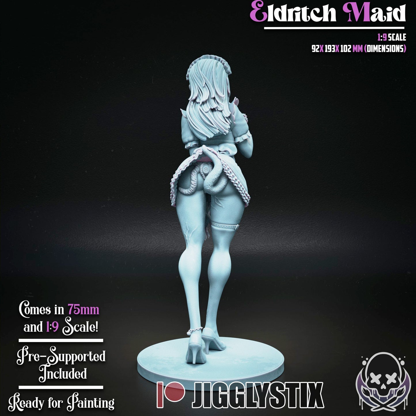 Eldritch Maid Statue Model Kit by Jigglystix Pin Up Factory Miniatures