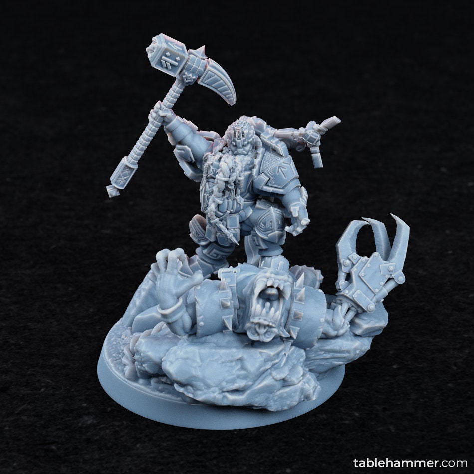 Space Dwarf King by Tablehammer Miniatures