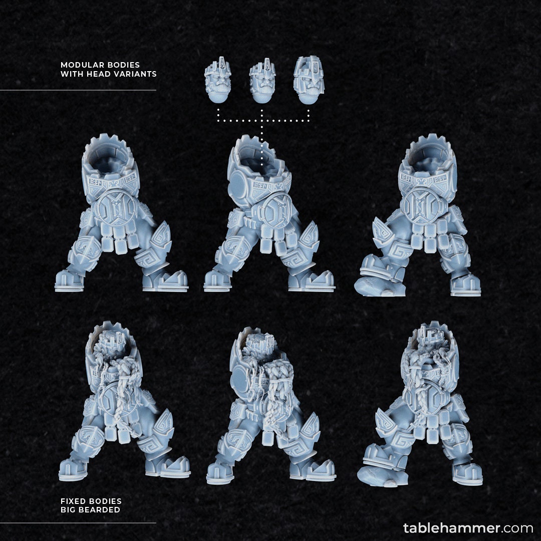 Space Dwarf King by Tablehammer Miniatures