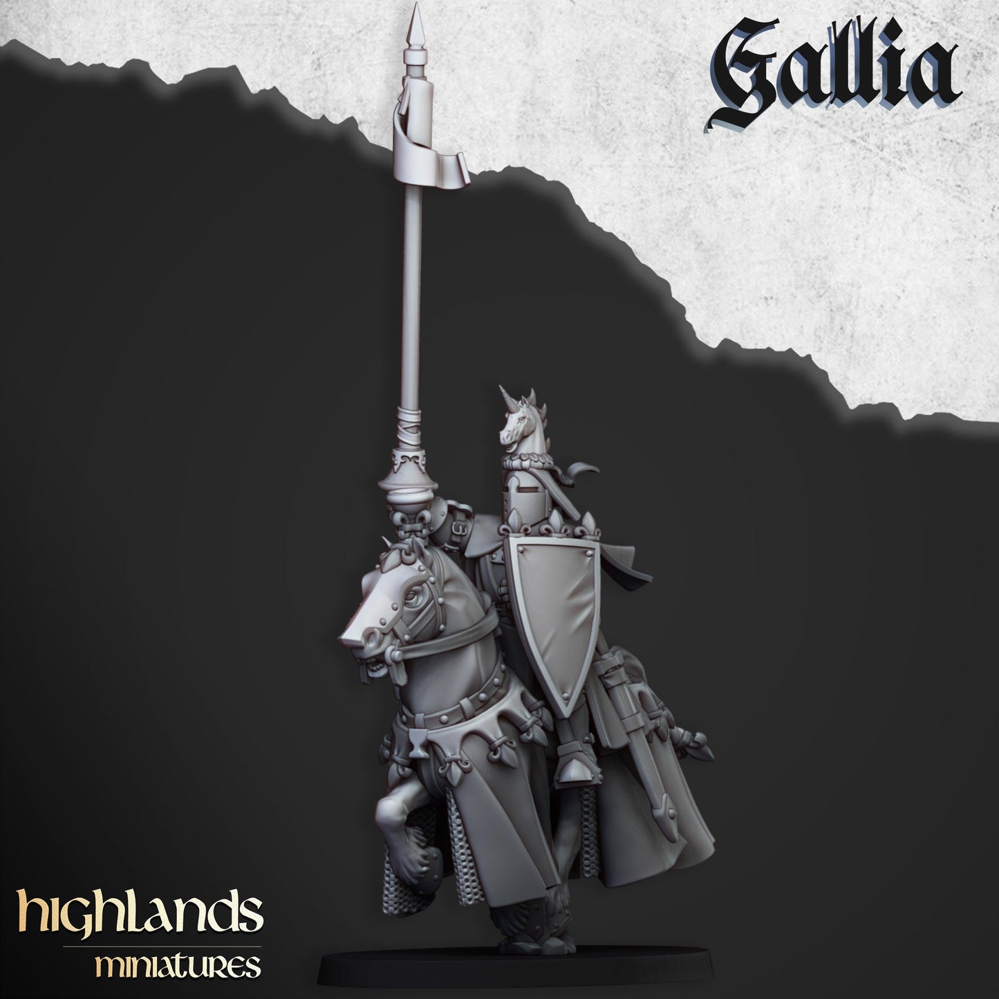 Royal Knight Unit of Gallia  by Highland Miniatures